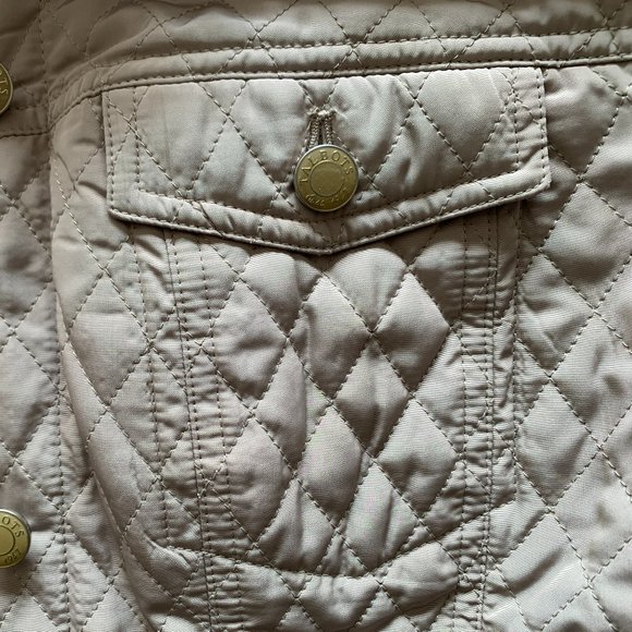 Talbots Khaki Quilted Jacket Size 6P - Picture 3 of 8
